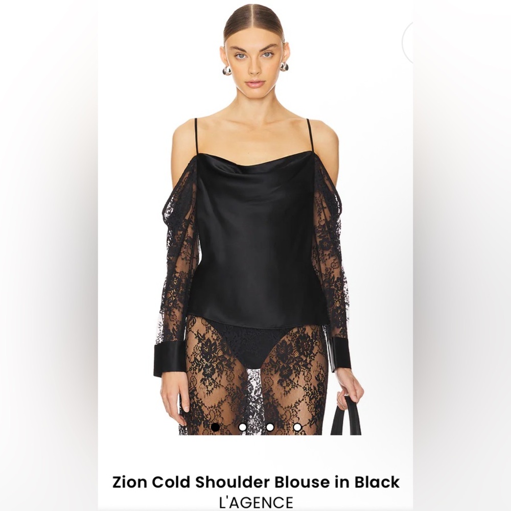 Zion Cold Shoulder Blouse in Black
L'AGENCE